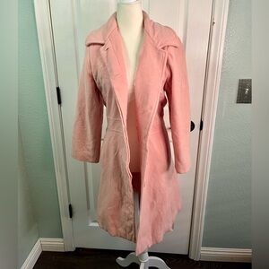 Pink wool coat